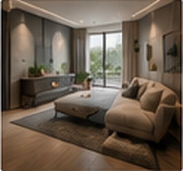 Interior residencial de escala cotidiana