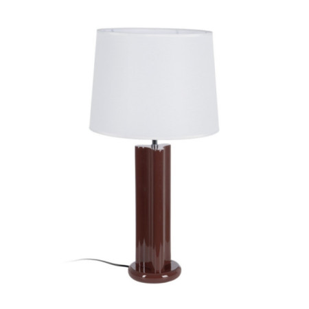 Lámpara de mesa decorativa en DM lacado Granate 37,5 x 70 x 37,5 cm