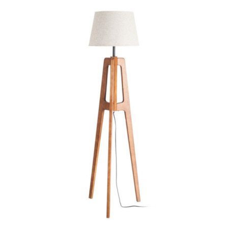 LÁMPARA SUELO MARRÓN TEJIDO-MADERA 40 X 40 X 158 CM