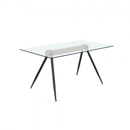 Mesa comedor rectangular cristal fija Oviedo 140 x 75 x 90 cm