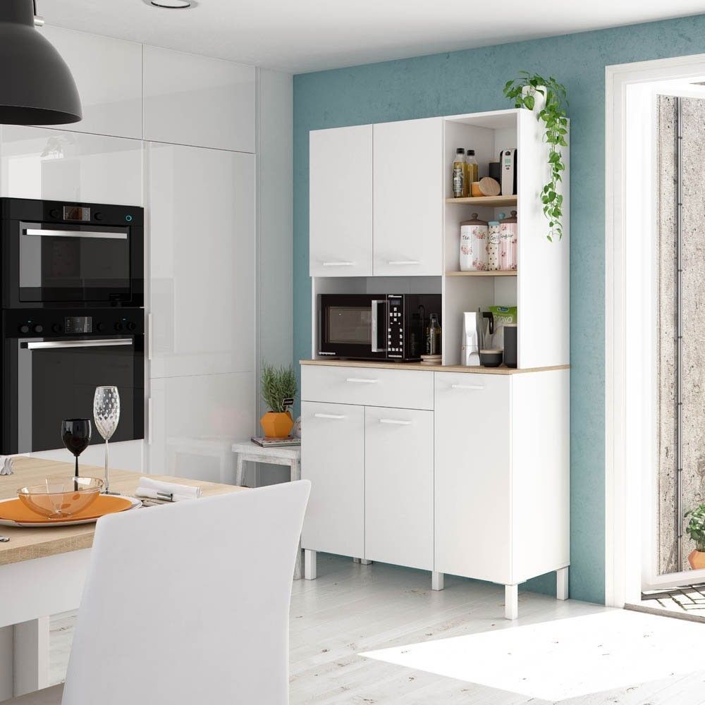 Armario cocina Kira de 3 cuerpos con hueco micro 108 x 186 x 40 cm