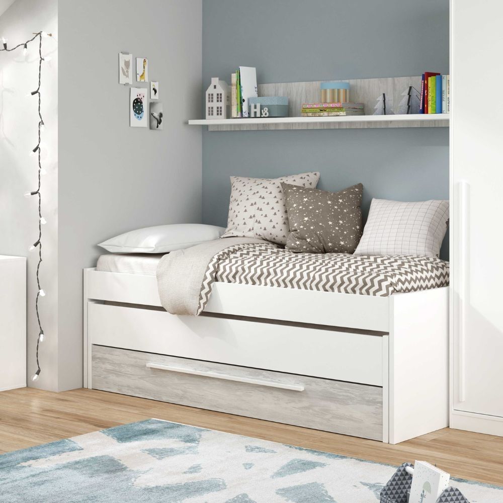 Cama nido doble juvenil Elliot Blanco Artik - Velho 199 x 65 x 96 cm