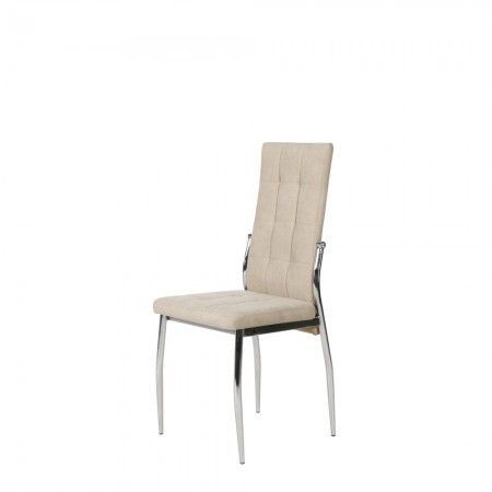 Silla de comedor tapizada Angela beige 45 x 100 x 46 cm
