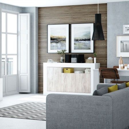 Buffet aparador con molduras Baltik 3 puertas 144 x 87 x 42 cm