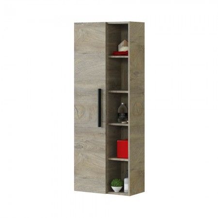 Columna de colgar Atenea Roble Alaska 1 puerta + Estantes