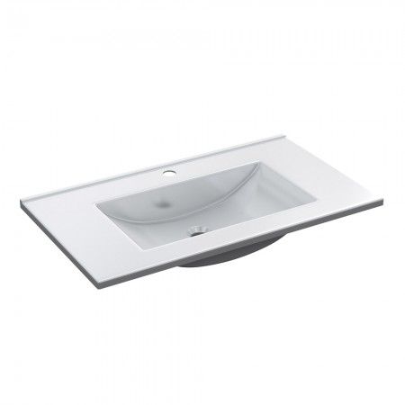 Lavabo blanco en Polimetilmetacrilato para baños 80 cm