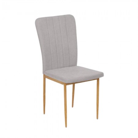 Silla de comedor Salma tapizado Tela Gris 47 x 91,5 x 44 cm
