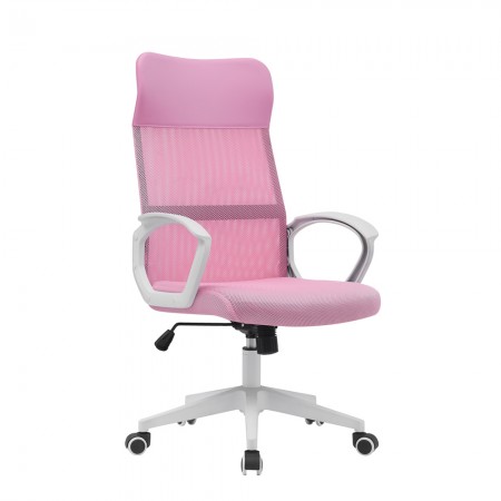 Silla de oficina elevable Carey Rosa 57,5 x 104 - 114 x 54 cm