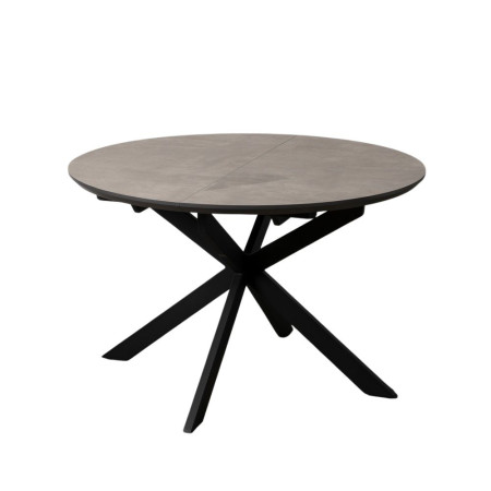 Mesa redonda extensible en color marrón 120 - 160 x 76 x 120 cm