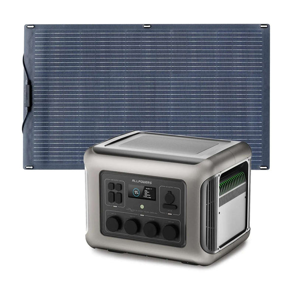 ALLPOWERS Generador Solar 2500W (R2500\R2500 V2 + SF100 Panel Solar Flexible 100W)