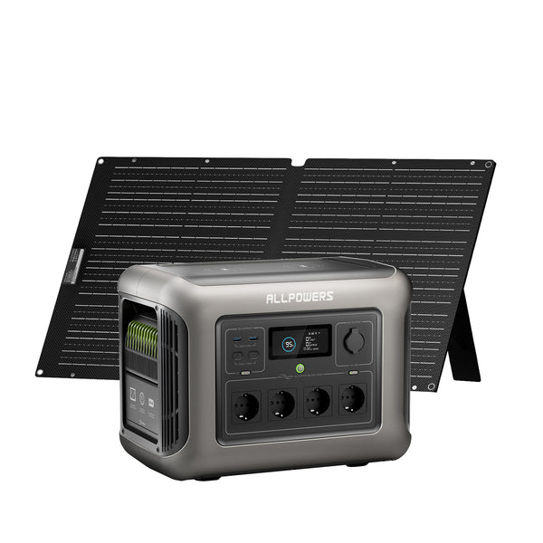 ALLPOWERS Generador Solar 1800W (R1500 + SE100 Panel Solar 100W)