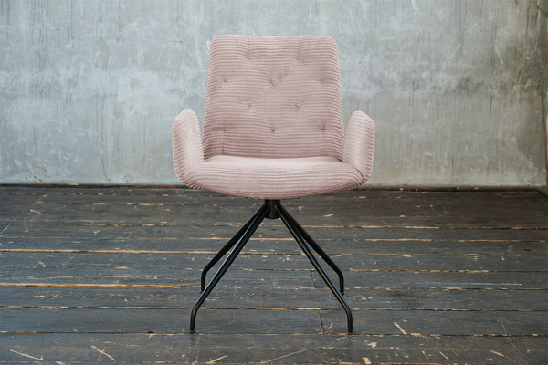 KAWOLA silla NEW CHARME silla giratoria silla de comedor cuerda rosa