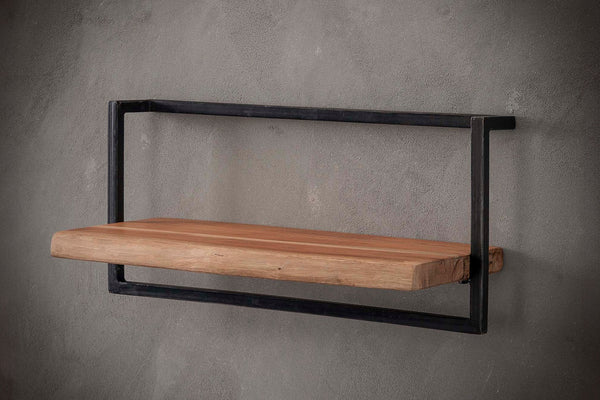 KAWOLA Estantería de pared ERGEA 65 cm acacia maciza natural