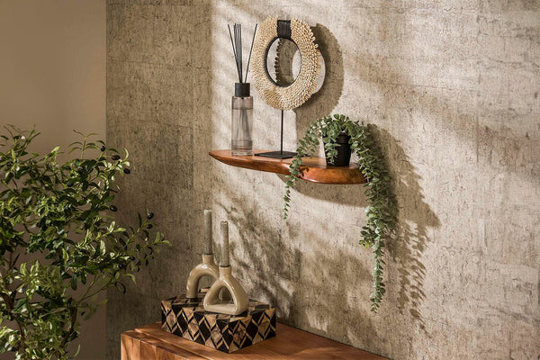 Estantería de pared KAWOLA HUZO 60 cm acacia maciza natural