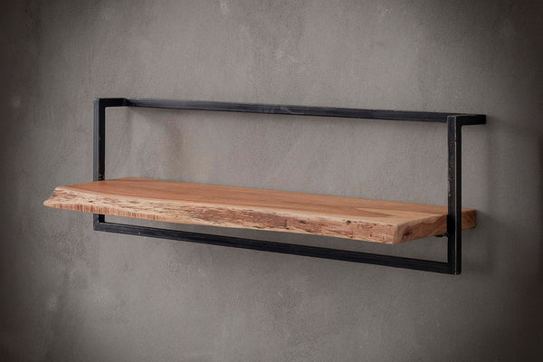 KAWOLA Estantería de pared ERGEA 100 cm acacia maciza natural