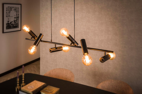KAWOLA lámpara colgante HAORA lámpara colgante 6 puntos de luz metal negro